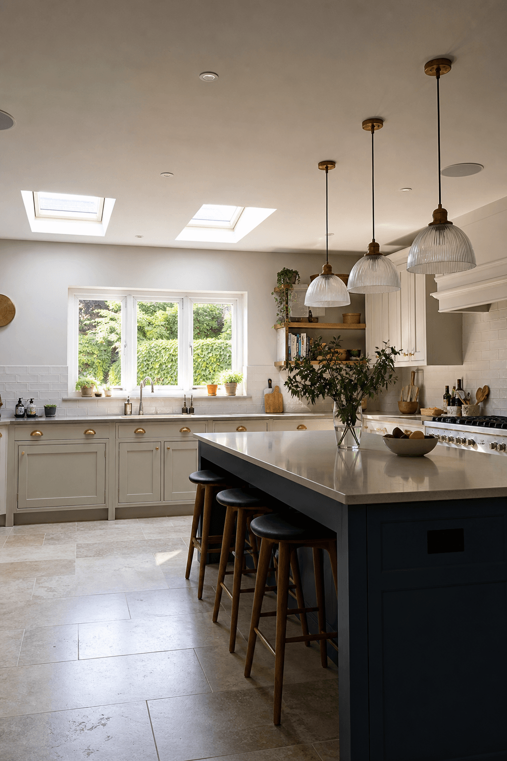 Luxury fitted kitchen installed in a Hertfordshire family home